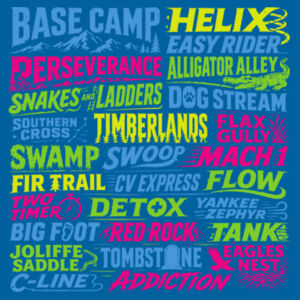 Mens Trail Names Front Tee Design