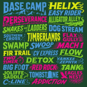 Mens Trail Names Front Hoodie Design