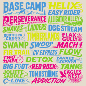 Trail Names Cushion Cover Design