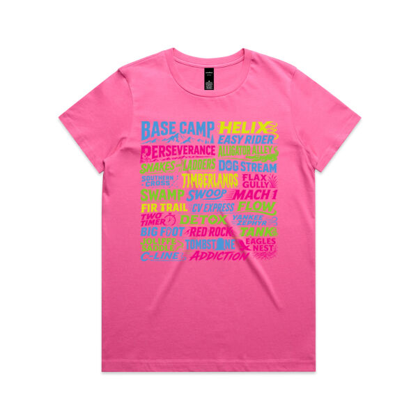 Womens Trail Names Front Tee Thumbnail